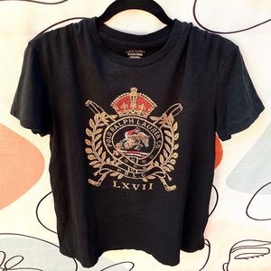 Vintage Y2K Ralph Lauren Tee Shirt Black Large Black
